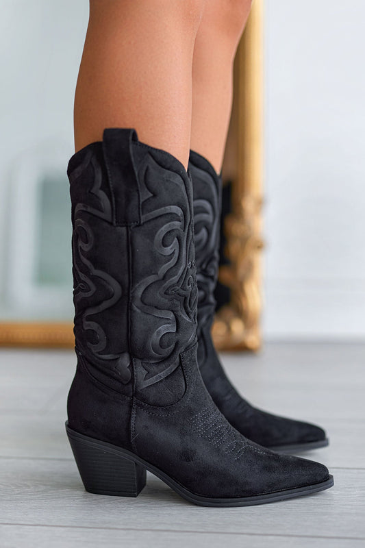 GABRIELLA - Bottines Camperos noires à talon confortable