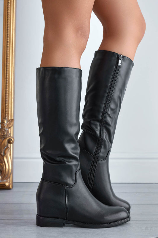 KING - Bottines en similicuir noir
