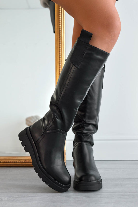 COLBY - Bottines en similicuir noir