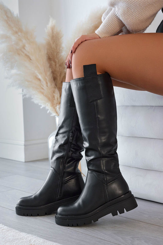 COLBY - Bottines en similicuir noir