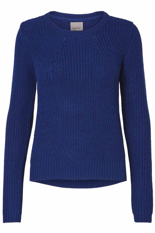 Maglione blu con trama media