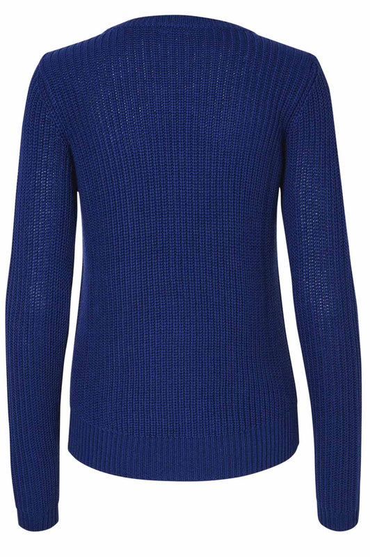 Maglione blu con trama media