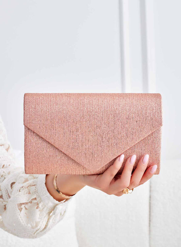 Pochette laminée or rose Bosa B234