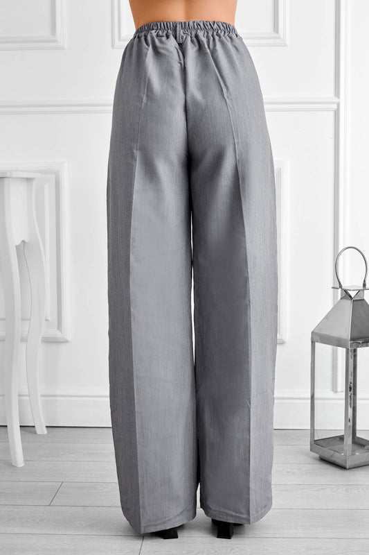 Pantalon gris palazzo