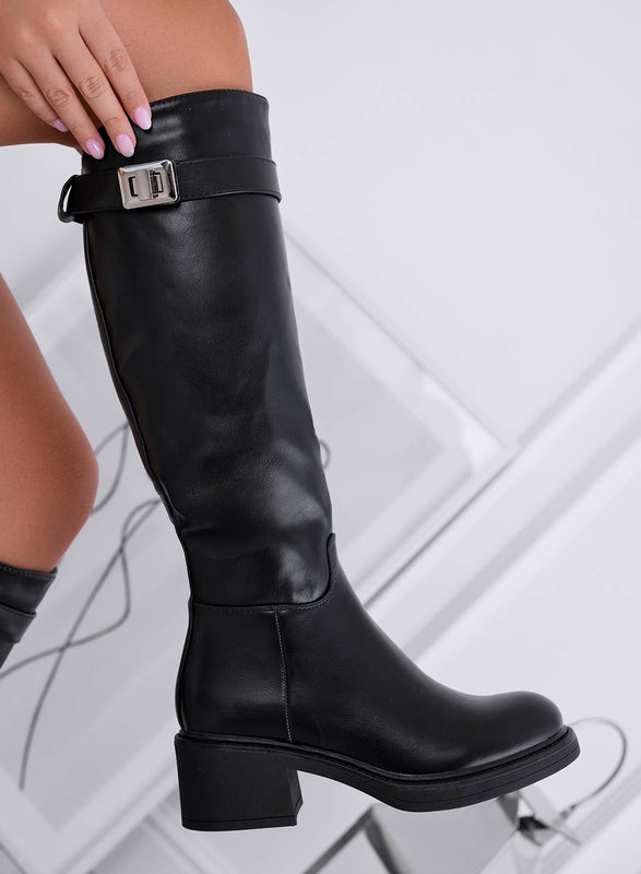 SHANNON - Bottines en simili cuir noires