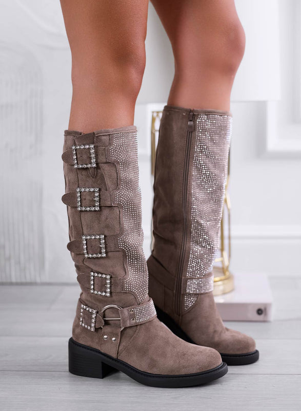 MARIELLA - Mud boots bijou avec boucles strass