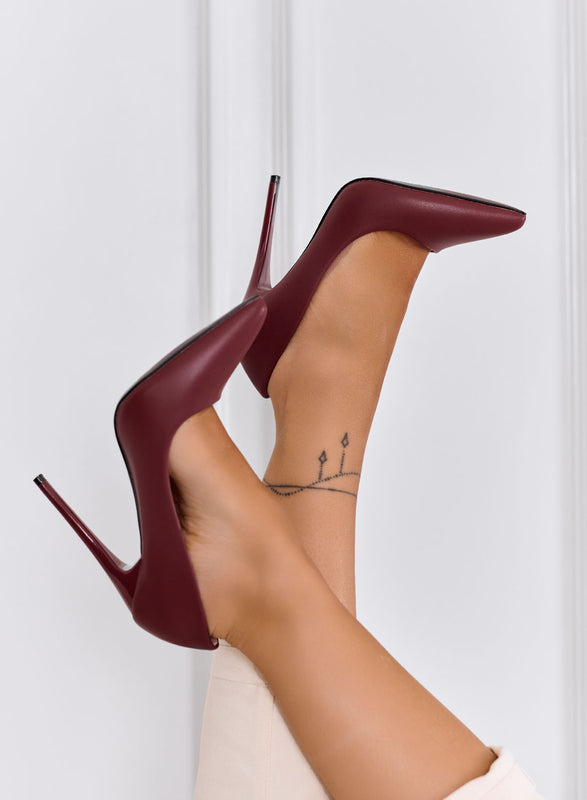 ANTAS - Decolletè bordeaux con tacco alto