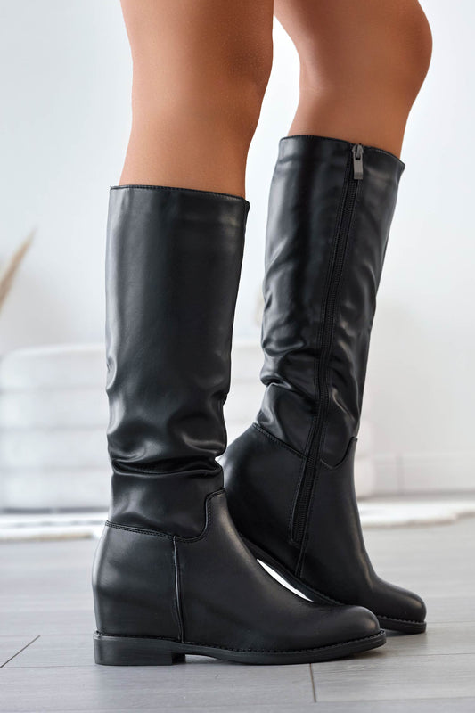 KING - Bottines en similicuir noir