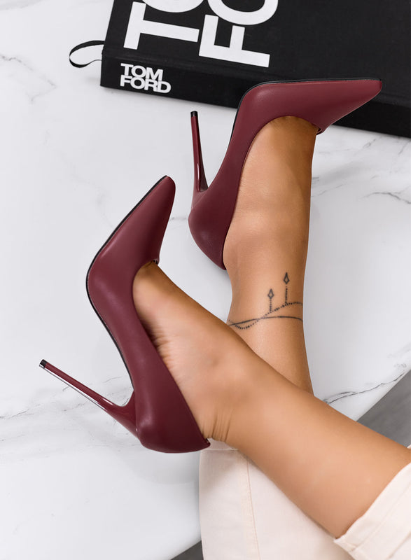 ANTAS - Decolletè bordeaux con tacco alto