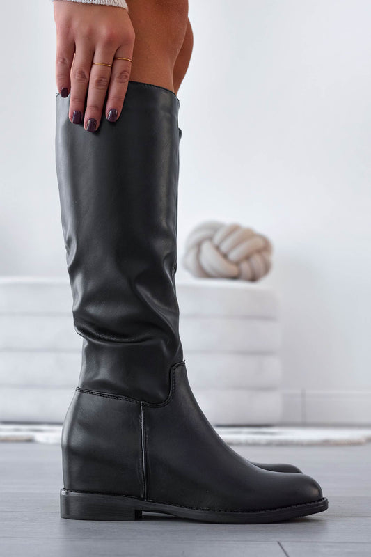 KING - Bottines en similicuir noir