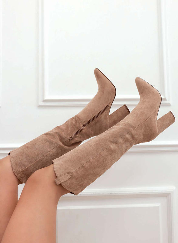 CASSIA - Bottes camperos couleur boue