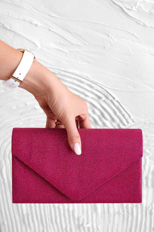 Pochette B221 paillettes fuchsia