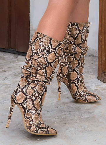 ROLITA - Bottines Alexoo Python à talons hauts