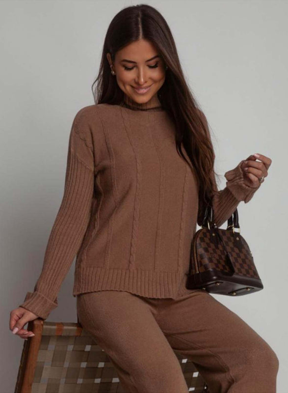 Ensemble marron en tricot