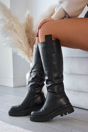 COLBY - Bottines en similicuir noir