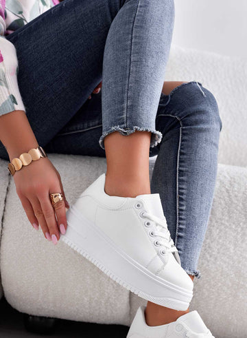 COREEN - White sneakers with laces