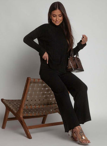 Ensemble noir en tricot