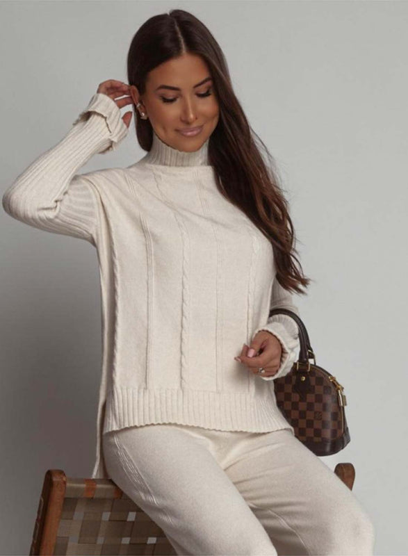 Ensemble beige en tricot