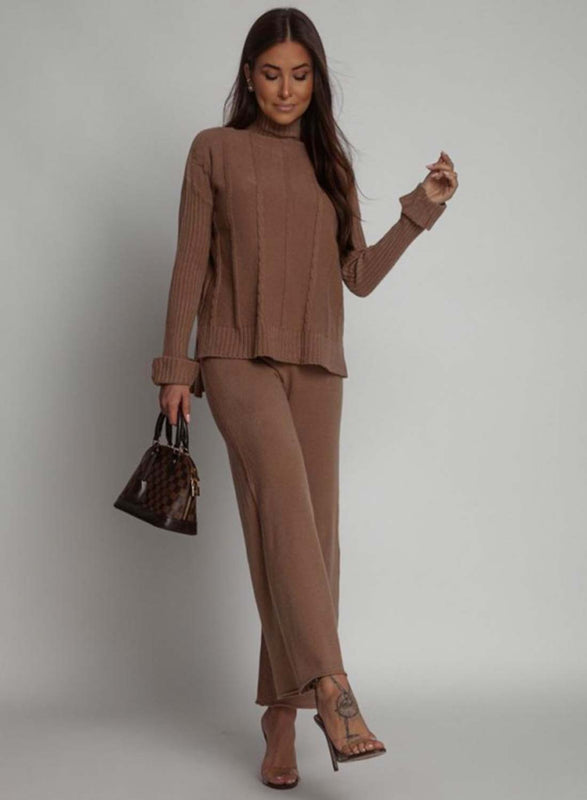 Ensemble marron en tricot