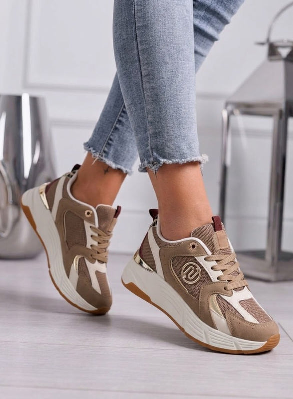 DELHI - Sneakers Donna Alexoo fango con inserti maculati
