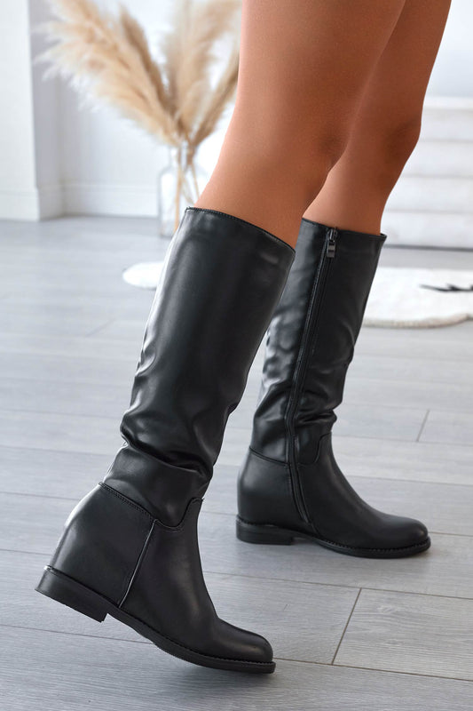 KING - Bottines en similicuir noir