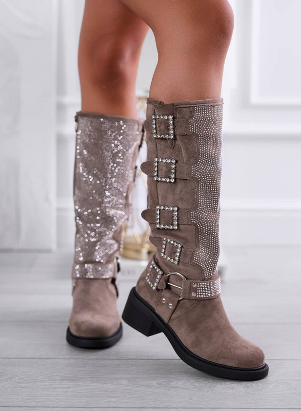 MARIELLA - Mud boots bijou avec boucles strass