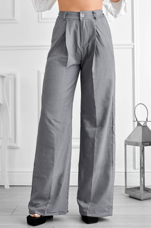 Pantalon gris palazzo
