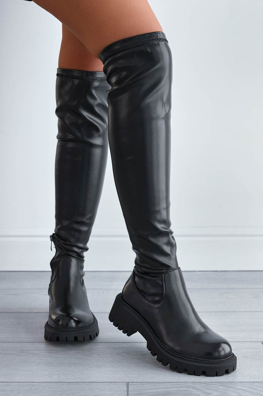 ROGER - Bottes en similicuir noir