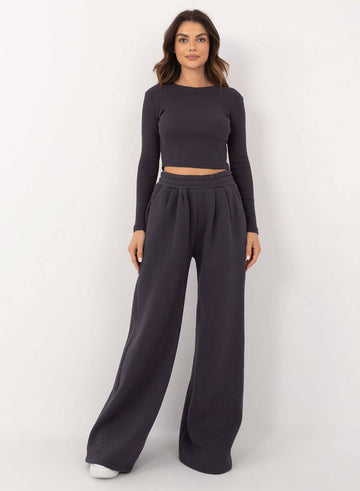 Ensemble en molleton bleu à deux pièces