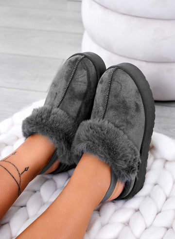 Pantoufles chaussons rembourrés avec élastique à l'arrière