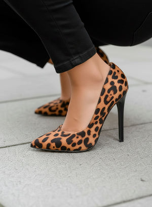 LEXIE - Leopard print Alexoo pumps with high heel