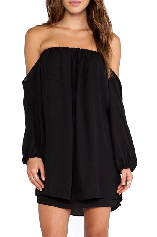 Robe bustier en voile noir