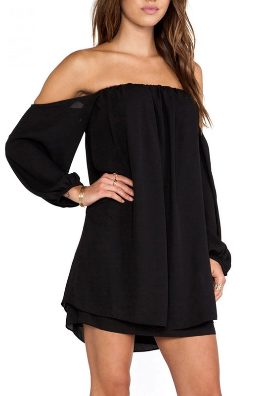 Robe bustier en voile noir