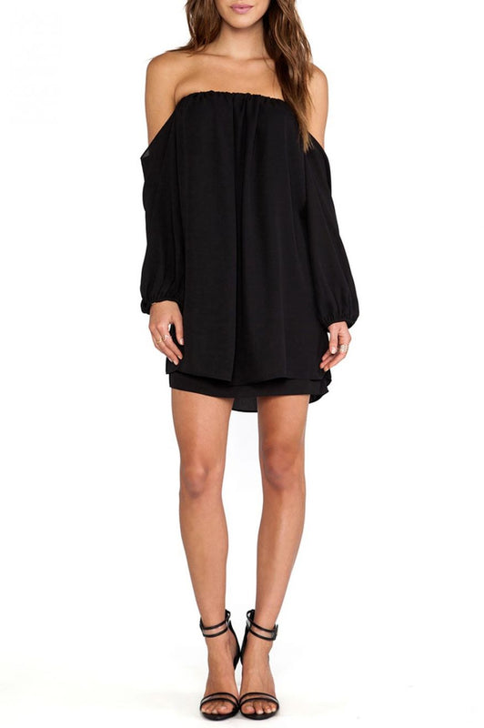 Robe bustier en voile noir