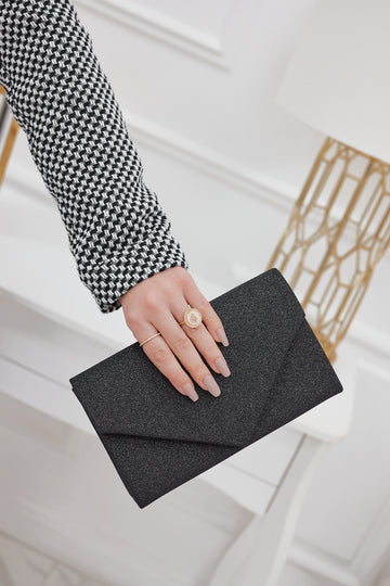 Pochette B204 noire avec paillettes