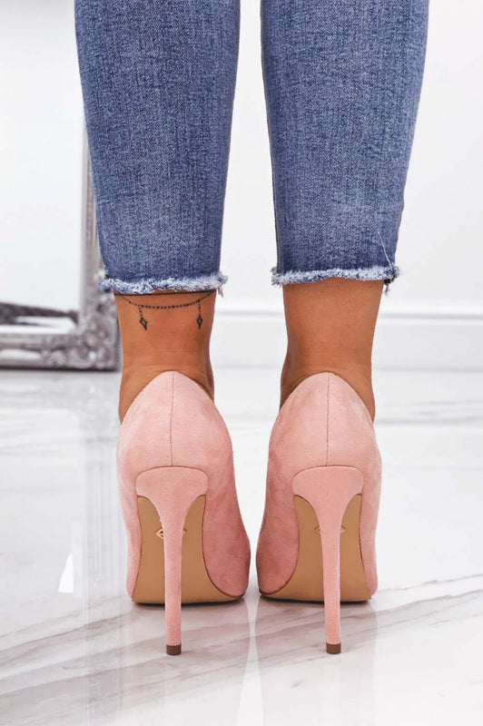 LEXIE - Decolletè rosa scamosciate con tacco alto