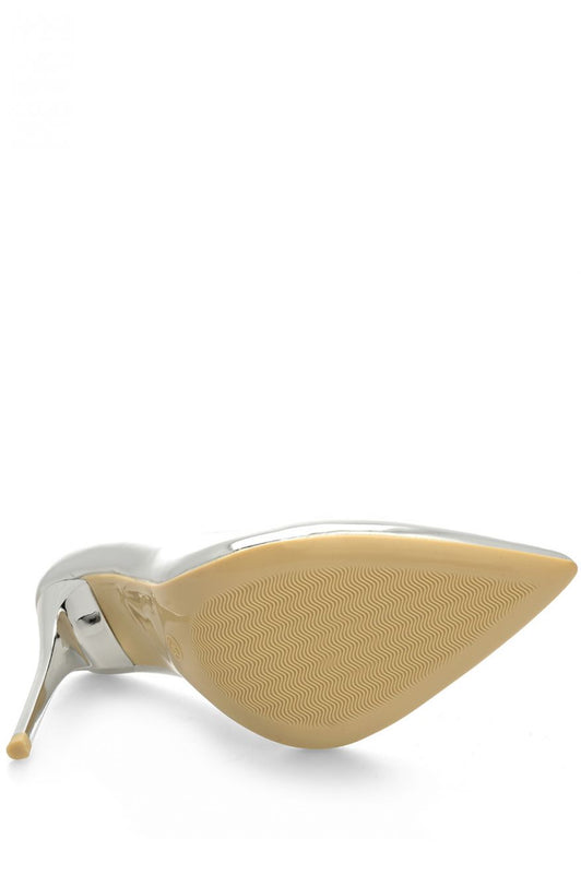 Escarpins métallisés à talons aiguilles - Argent