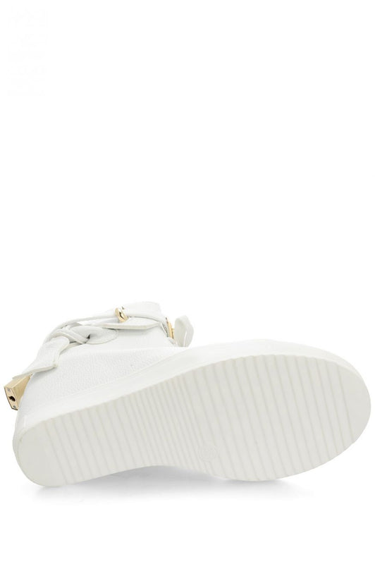 Sneakers in ecopelle con zeppa interna Big City - Bianco