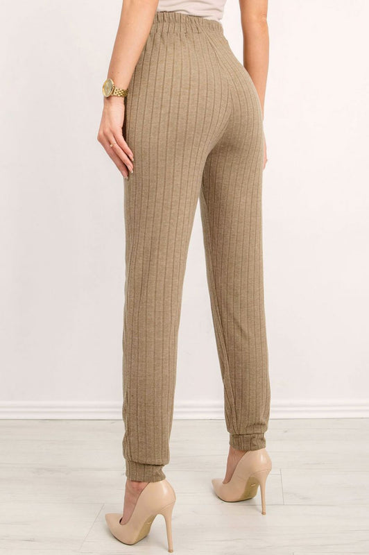 Pantalon de survêtement vert en maille avec cordon à la taille