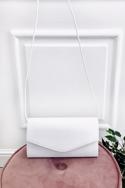 Pochette en similicuir B197 Blanche