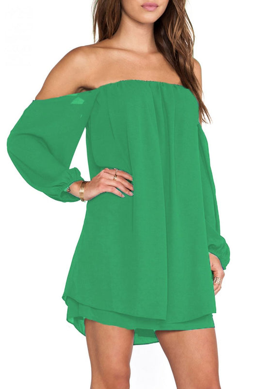 Robe bustier en voile - vert