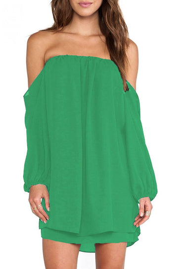 Robe bustier en voile - vert