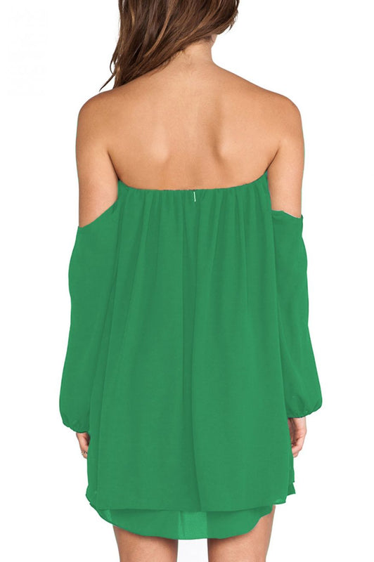 Robe bustier en voile - vert