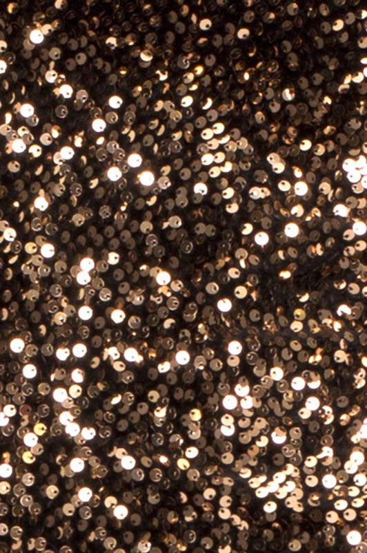 Abito a maniche lunghe in paillettes - Oro