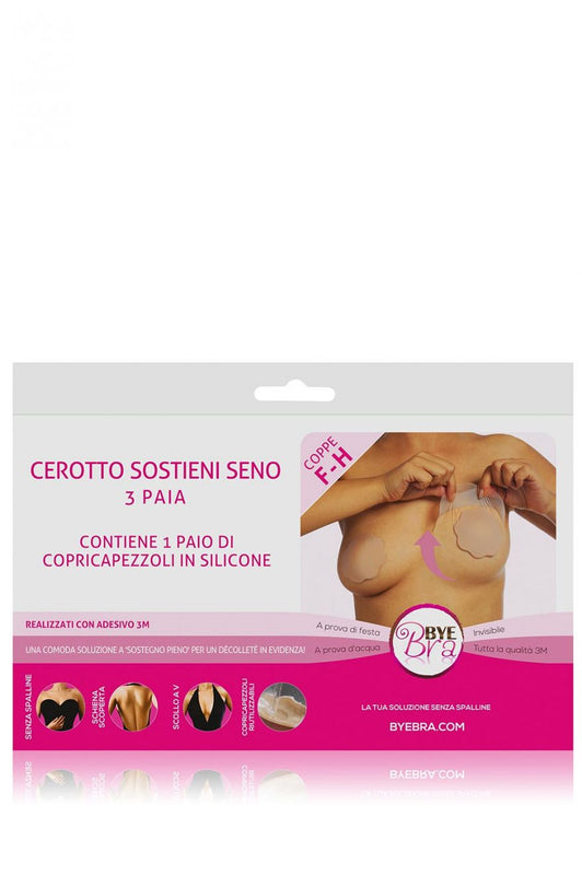 Breast support patch with silicone nipple covers - Nude