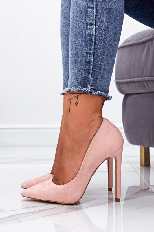 LEXIE - Decolletè rosa scamosciate con tacco alto