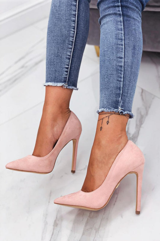 LEXIE - Decolletè rosa scamosciate con tacco alto