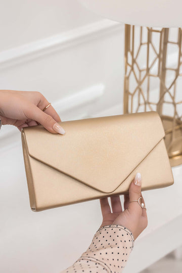 Sac - pochette B205 or métallisé