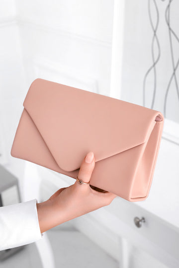 Pochette B205 rose en simili cuir